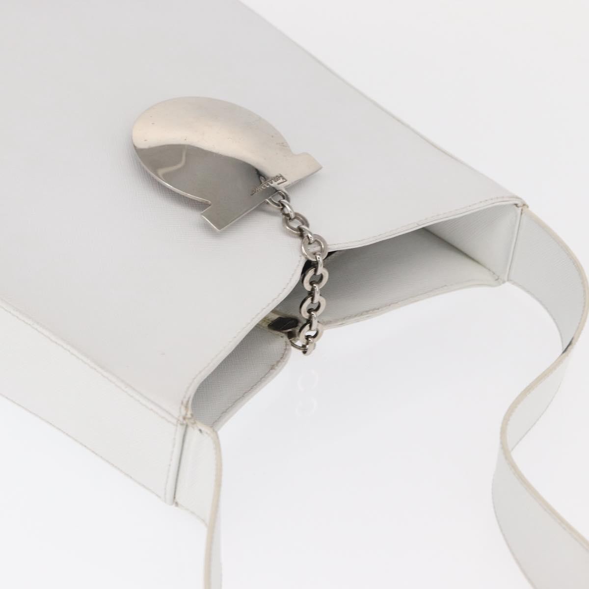 Salvatore Ferragamo Gancini Shoulder Bag Leather, WHITE, LEATHER, Shoulder bag