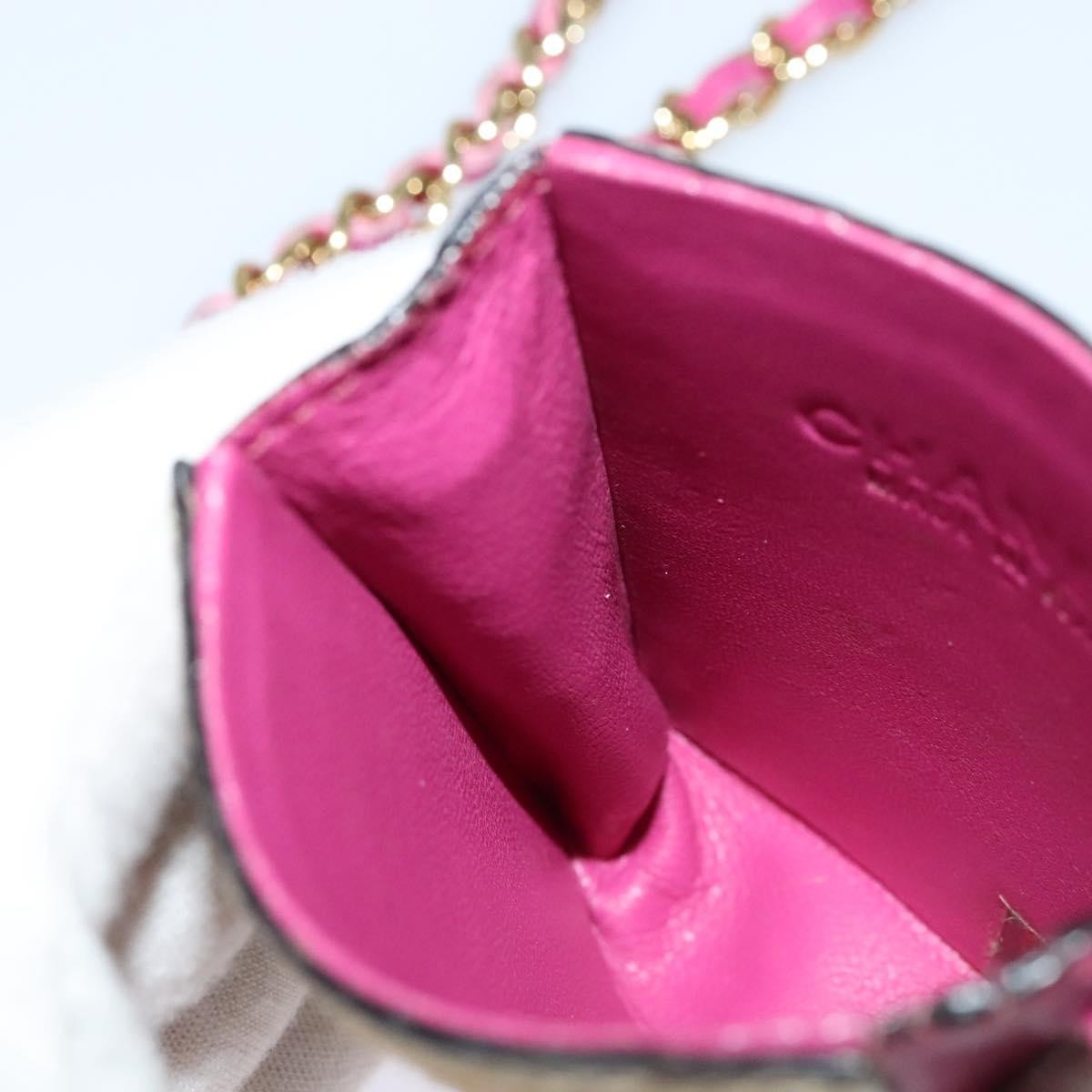 Chanel Chain Cigarette Case Pony Hair and Leather, PINK, LEATHER, Clutche & pouche