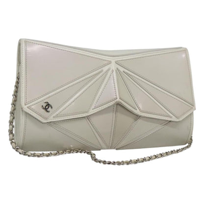 Chanel Midnight Swim Clutch Leather, GRAY, LEATHER, Clutche & pouche