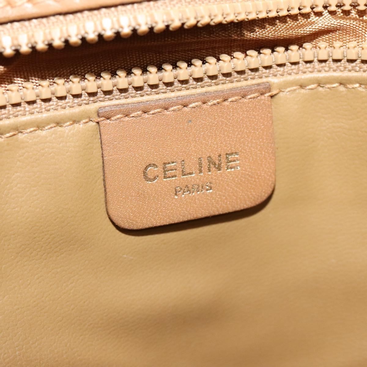 Celine Macadam Shoulder Bag PVC Leather, BEIGE, CANVAS, Shoulder bag