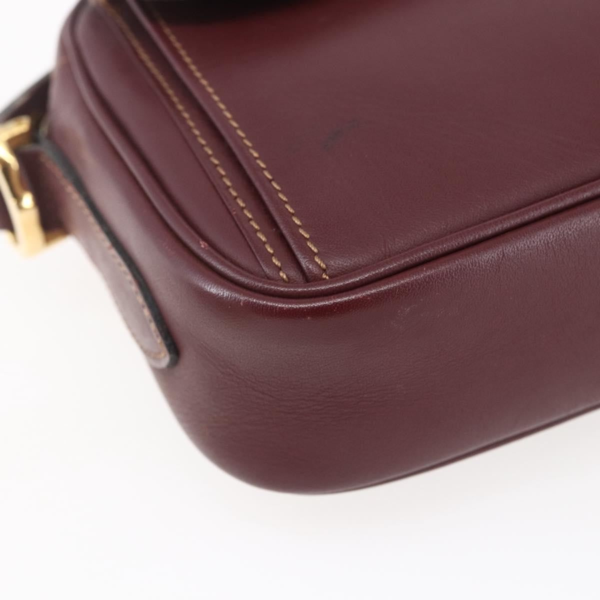 cartier Must de Cartier Shoulder Bag Leather, BURGUNDY, LEATHER, Shoulder bag