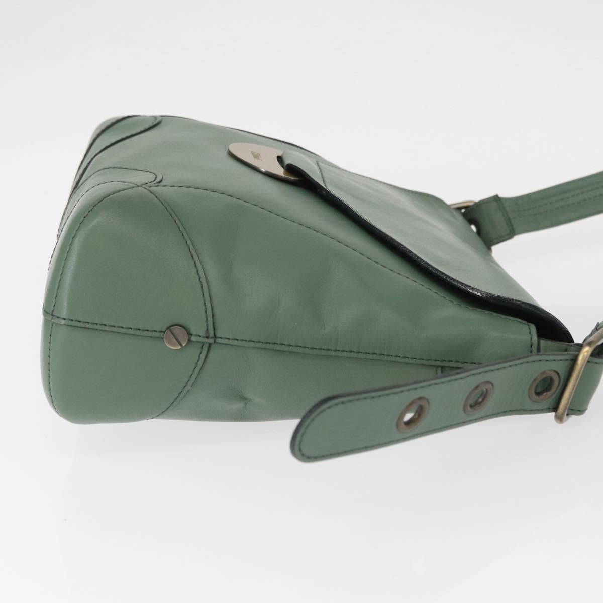 Chloe Vintage Flap shoulder bag Leather, GREEN, LEATHER, Shoulder bag