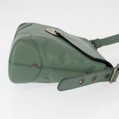 Chloe Vintage Flap shoulder bag Leather, GREEN, LEATHER, Shoulder bag