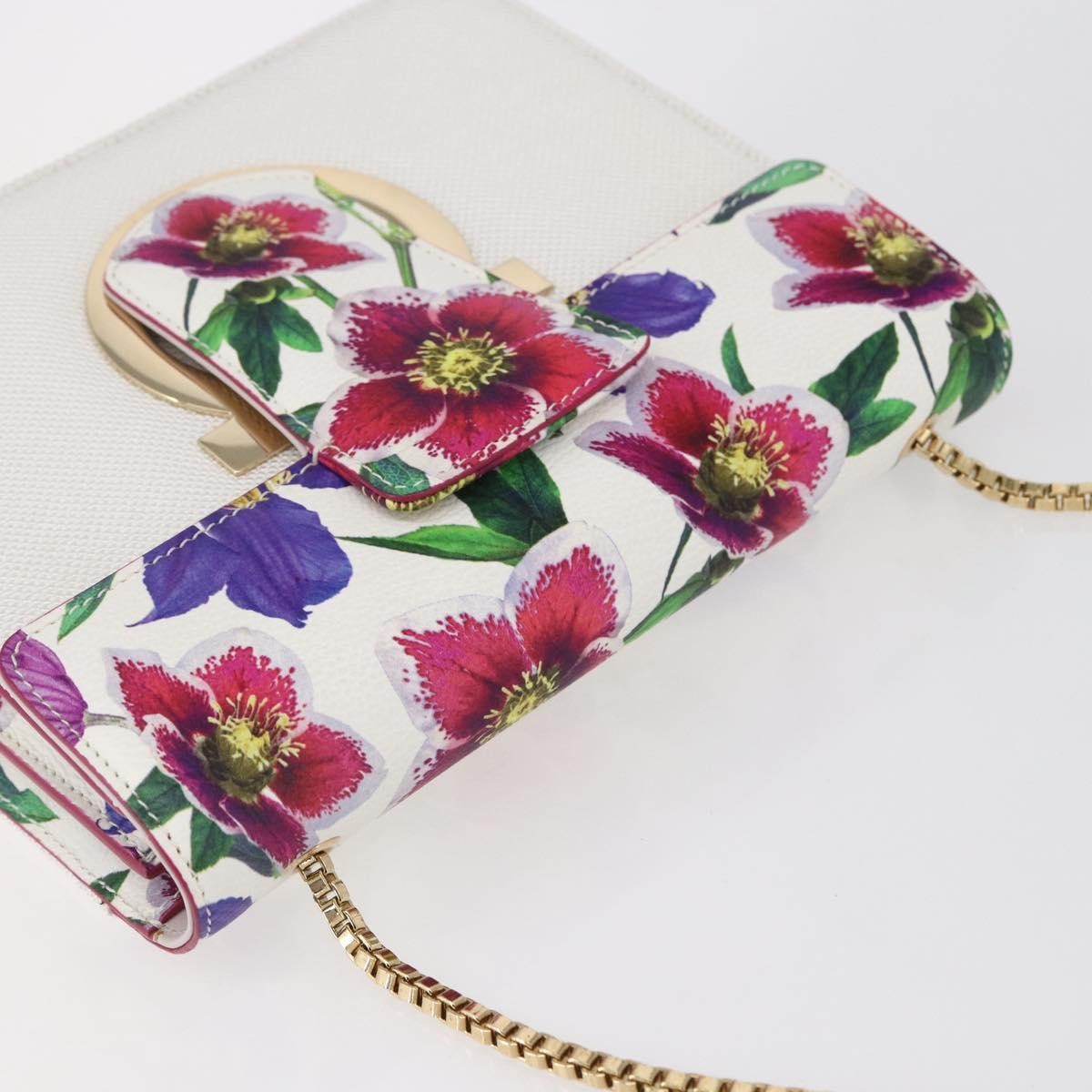 Salvatore Ferragamo Vintage Gancini Chain Shoulder Bag Canvas, MULTICOLOUR, CANVAS, Shoulder bag