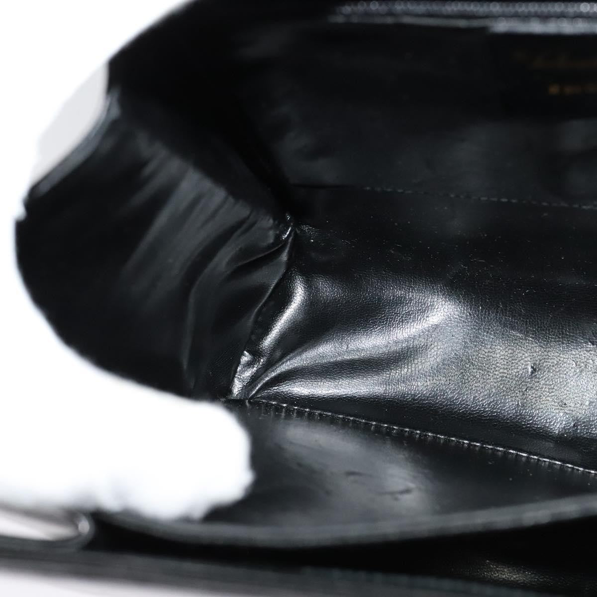 Salvatore Ferragamo Gancini Convertible Top Handle Bag Leather, BLACK, LEATHER, Handbag