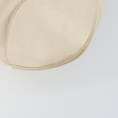 Salvatore Ferragamo Gancini handbag Leather, WHITE, LEATHER, Handbag