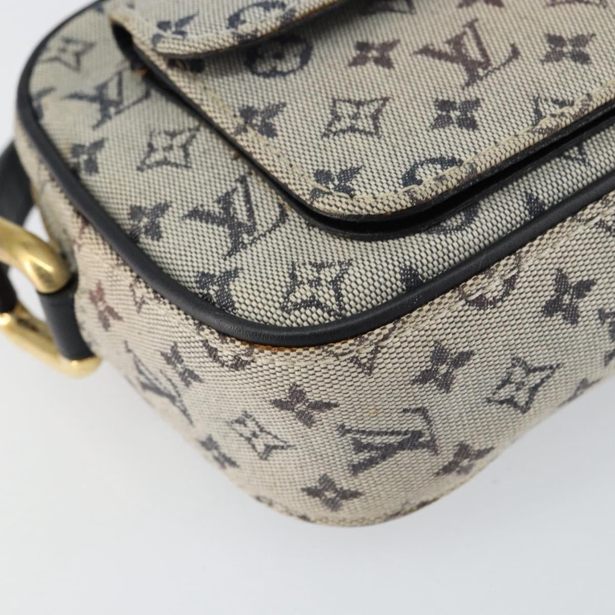 Louis Vuitton Juliette Crossbody Bag Mini Lin, BLUE, CANVAS, Shoulder bag