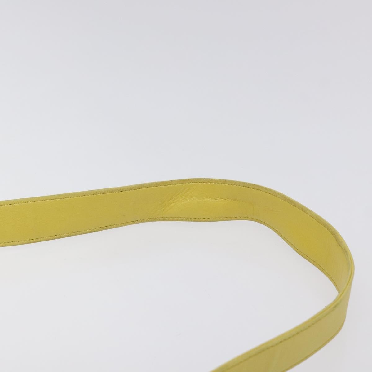 Chanel Chocolate Bar CC Shoulder Bag Quilted Leather, YELLOW, LEATHER, Shoulder bag