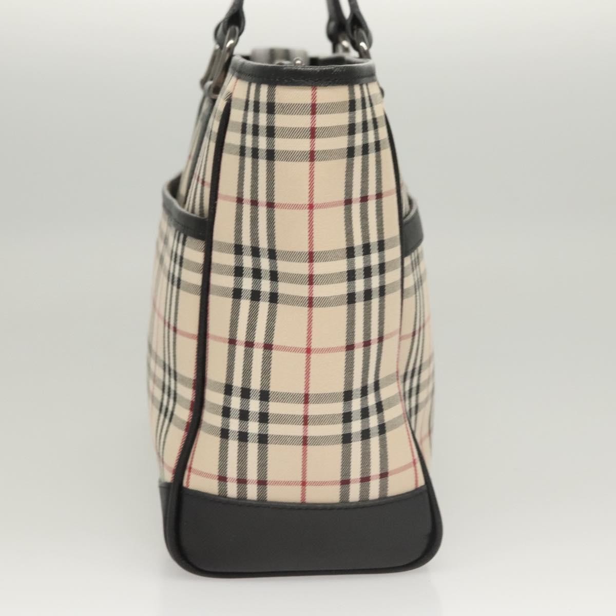 Burberry Nova Check Tote Canvas and Leather, BEIGE, CANVAS, Tote bag