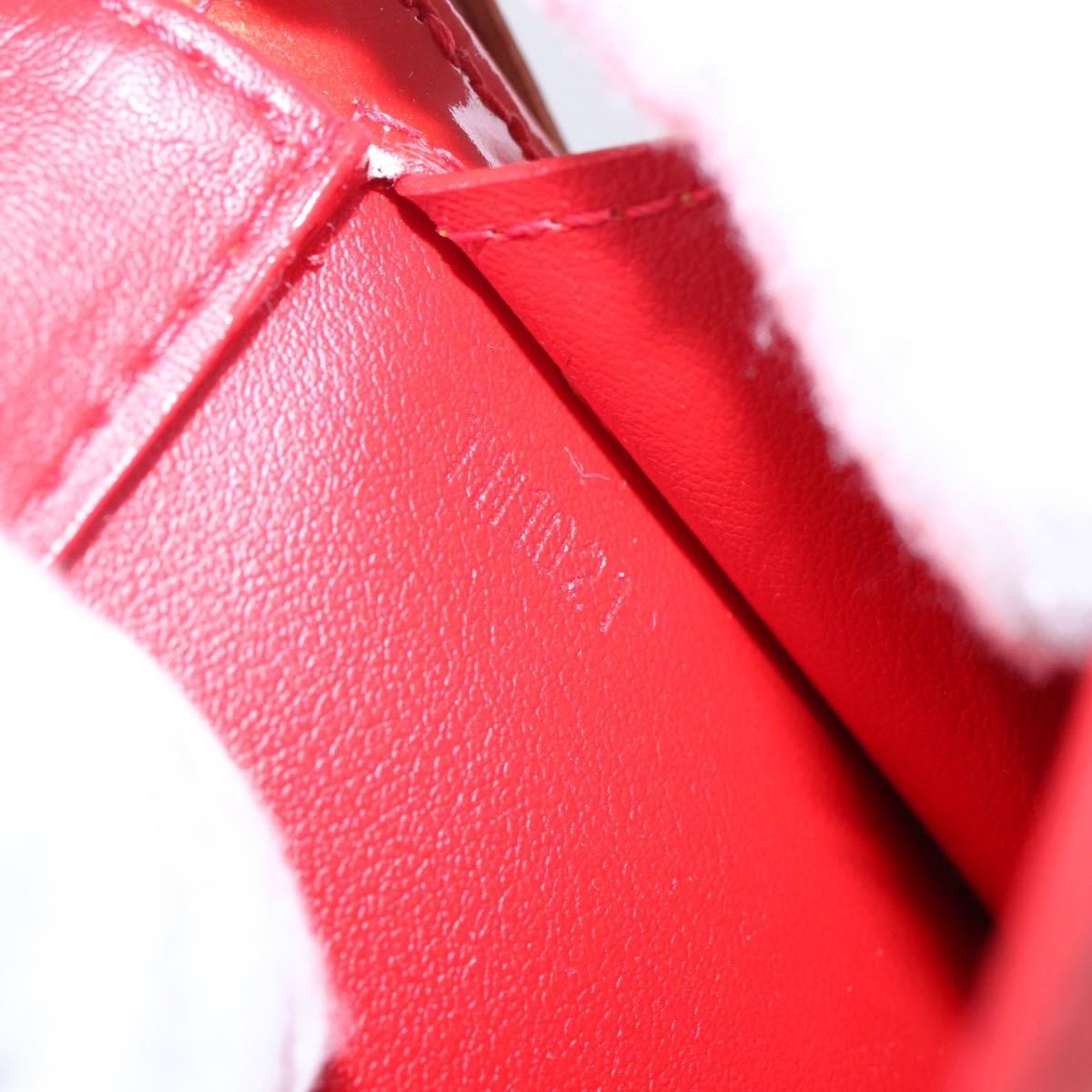 Louis Vuitton Mott Handbag Monogram Vernis, RED, PATENT_LEATHER, Clutche & pouche