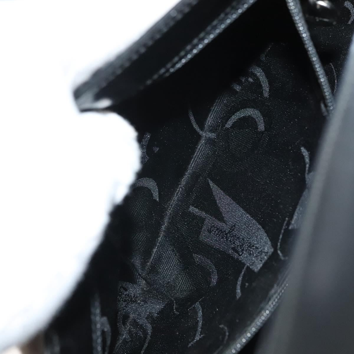 Salvatore Ferragamo Gancini Shoulder Bag Leather, BLACK, LEATHER, Shoulder bag