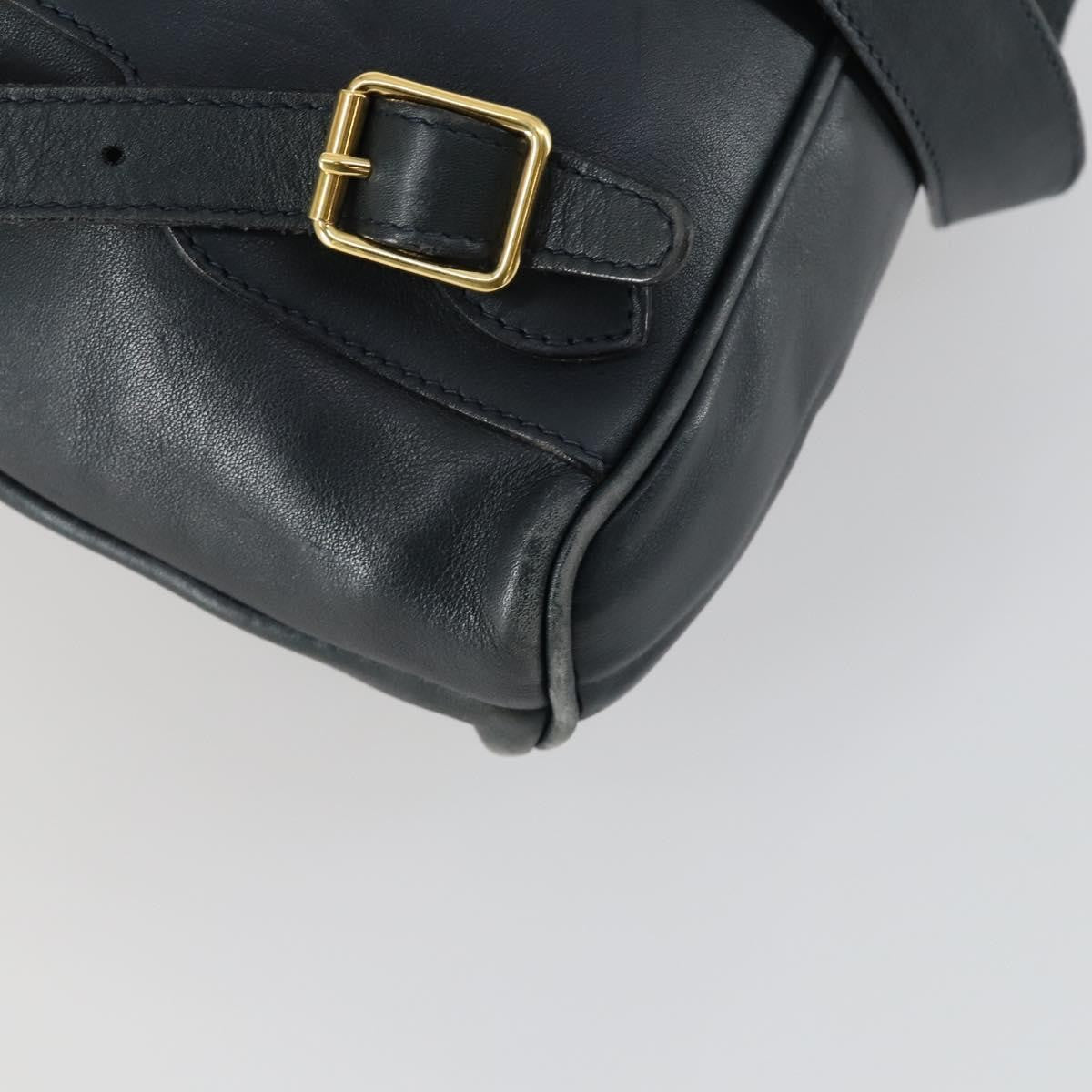 Gucci Vintage Bamboo Backpack Leather, BLACK, LEATHER, Backpack