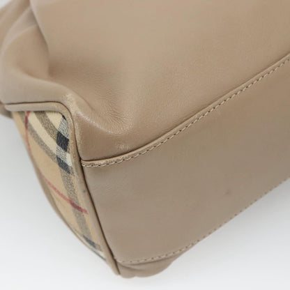 Burberry Horn Toggle Tote Leather, BEIGE, LEATHER, Handbag