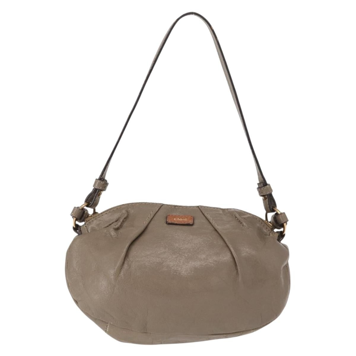 Chloe Vintage Shoulder Bag Leather, BEIGE, LEATHER, Shoulder bag