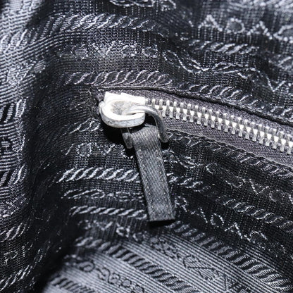 Prada Front Zip Messenger Bag Tessuto, BLACK, NYLON, Shoulder bag