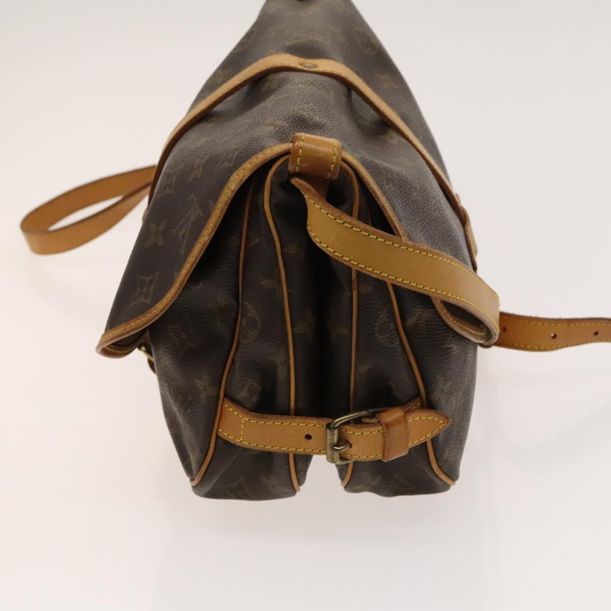 Louis Vuitton Saumur Handbag Monogram Canvas, BROWN, CANVAS, Shoulder bag
