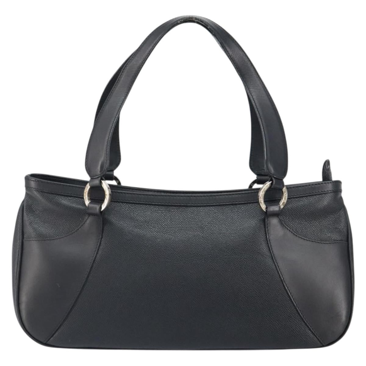 Bvlgari Handbag Leather, BLACK, LEATHER, Handbag