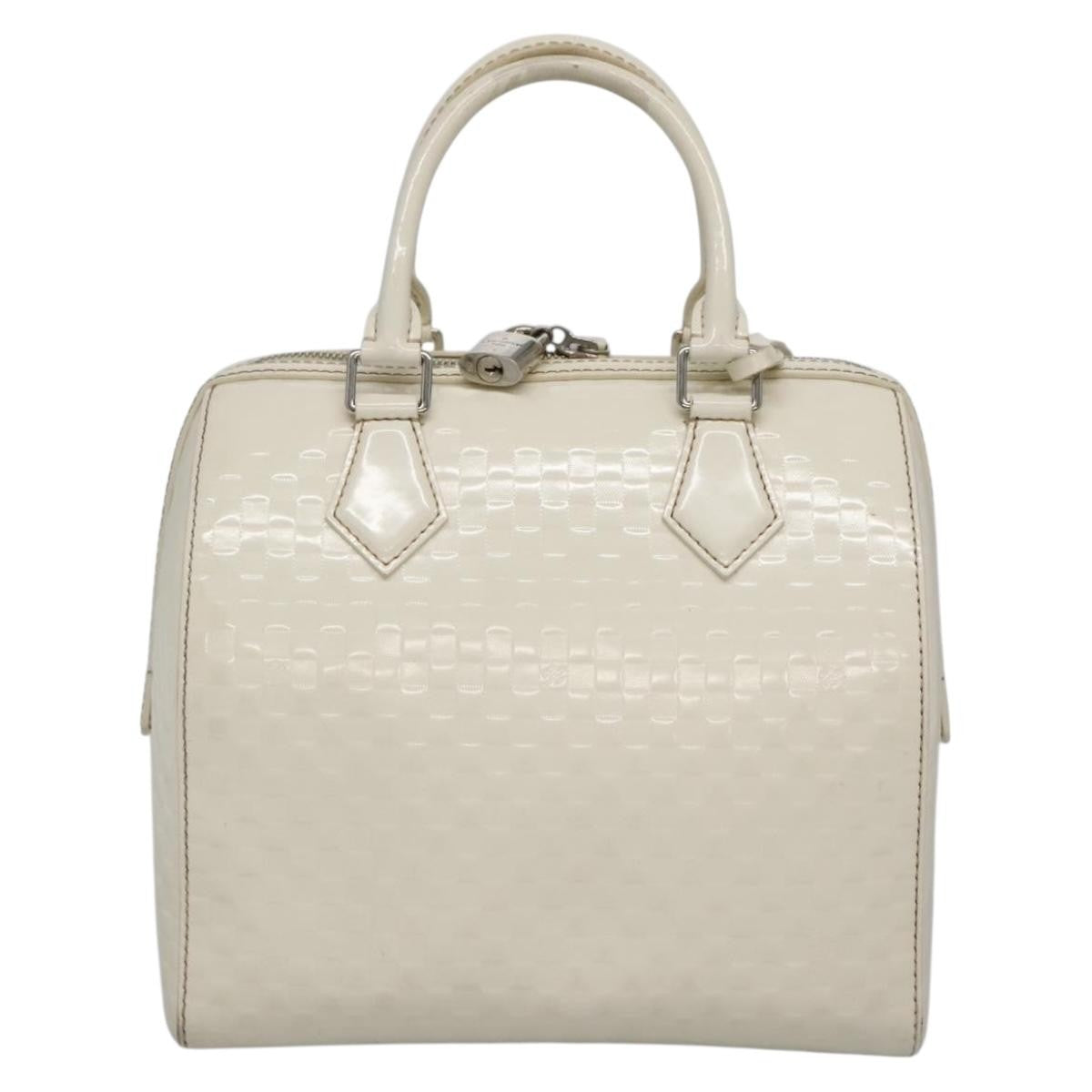 Louis Vuitton Speedy Cube Bag Damier Facette, WHITE, PATENT_LEATHER, Handbag