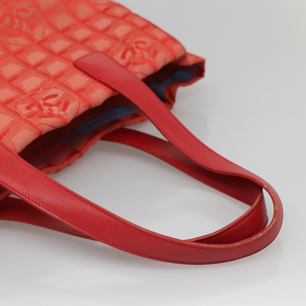 Chanel Travel Line Tote Nylon, RED, NYLON, Tote bag