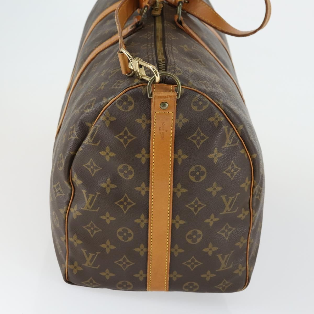 Louis Vuitton Keepall Bandouliere Bag Monogram Canvas, BROWN, CANVAS, Travel bag