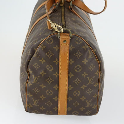 Louis Vuitton Keepall Bandouliere Bag Monogram Canvas, BROWN, CANVAS, Travel bag
