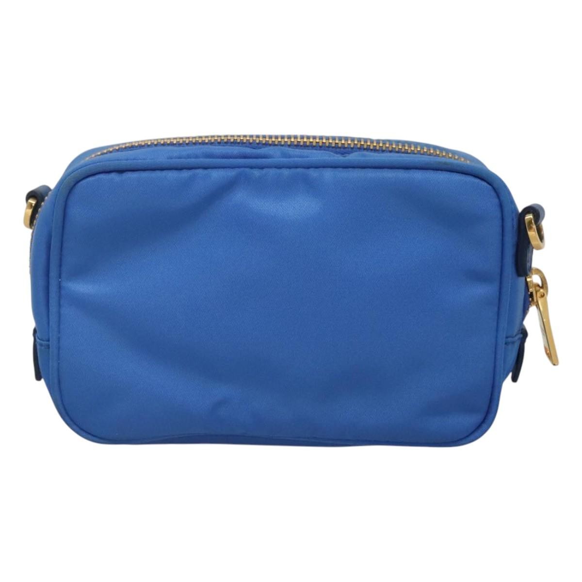 Prada Bow Camera Crossbody Bag Tessuto, BLUE, NYLON, Shoulder bag