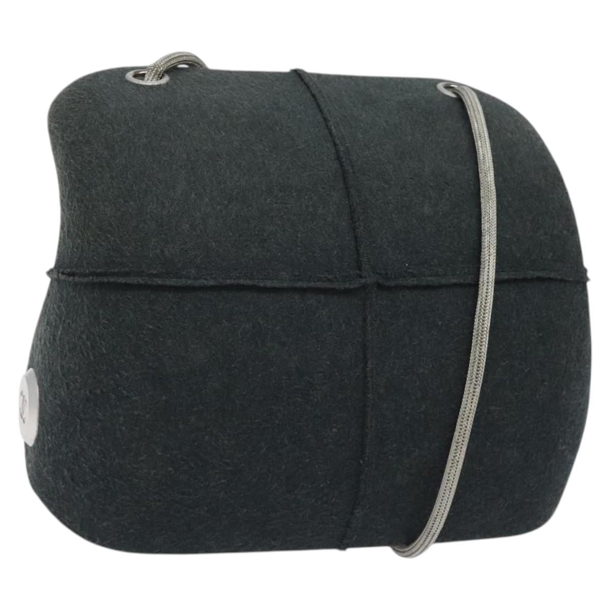 Chanel Millennium Shoulder Bag Felt, GRAY, SYNTHETIC, Shoulder bag