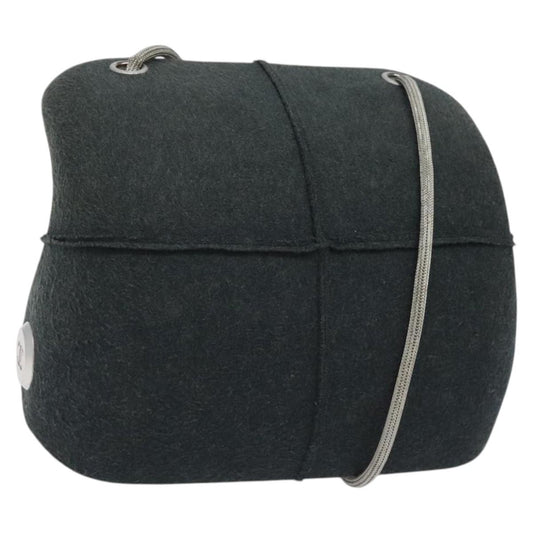 Chanel Millennium Shoulder Bag Felt, GRAY, SYNTHETIC, Shoulder bag