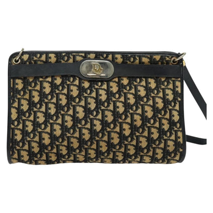 Christian Dior Vintage Trotter Crossbody Bag Canvas, BROWN, CANVAS, Shoulder bag