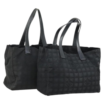 Chanel Fourre Tout Tote Multicolor Toile, BLACK, NYLON, Handbag