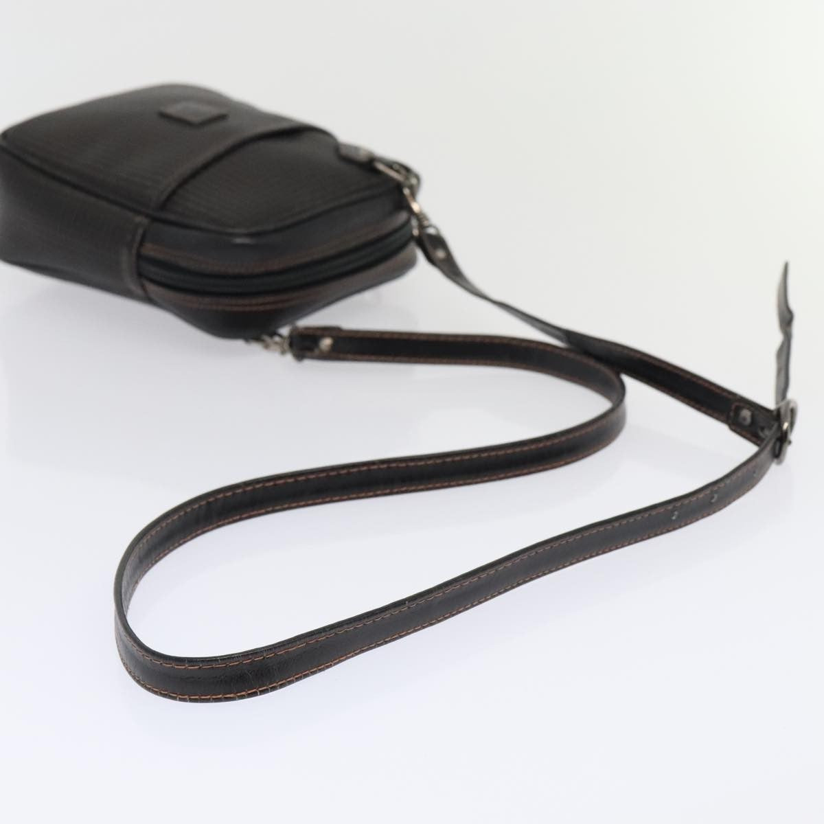 Bally Vintage Shoulder Bag PVC and Leather, Black, PVC, Shoulder Bag