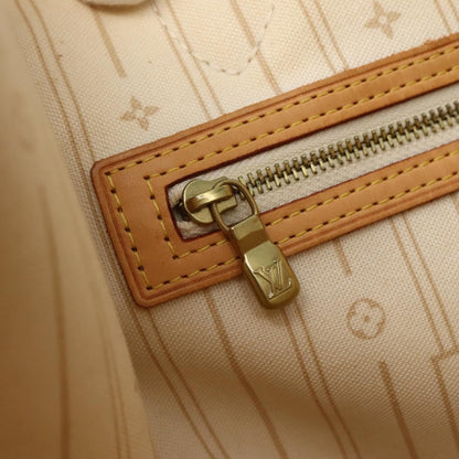 Louis Vuitton Neverfull Tote Damier azur, WHITE, CANVAS, Tote bag