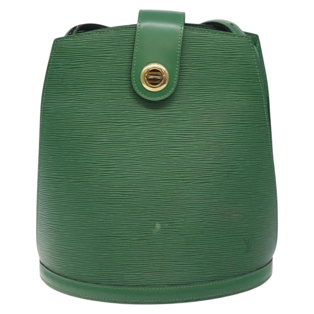 Louis Vuitton Cluny Shoulder Bag Epi Leather, GREEN, LEATHER, Shoulder bag