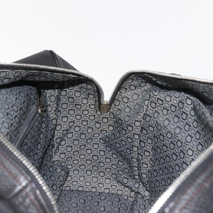 Salvatore Ferragamo Gancini Buckle Shoulder Bag Leather, BLACK, LEATHER, Shoulder bag