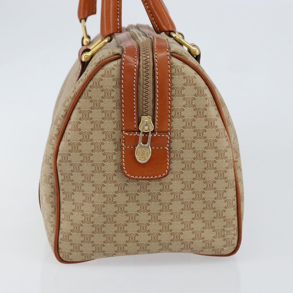 Celine Macadam Handbag Macadam with leather, BEIGE, PVC, Handbag