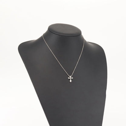 Tiffany & Co. Elsa Peretti Cross Pendant Necklace Sterling Silver, SILVER, SILVER, Necklace