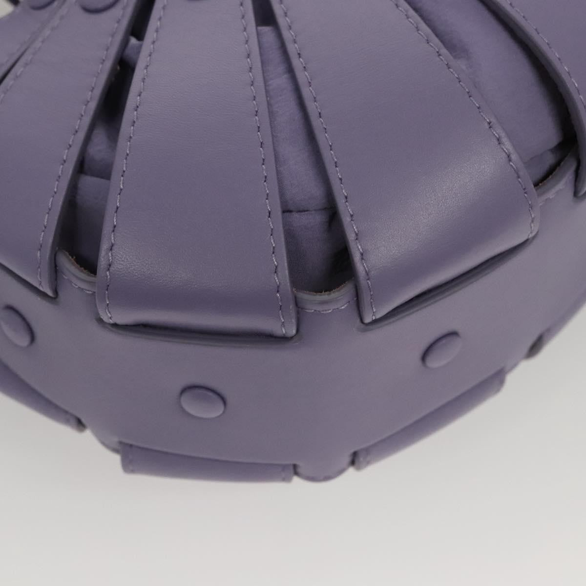 Bottega Veneta Shell Bag Leather, Purple, Leather, Shoulder Bag