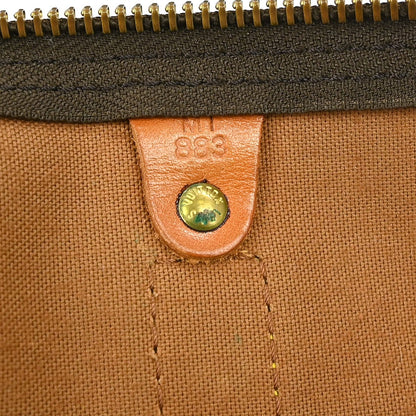Louis Vuitton Keepall Bag Monogram Canvas, BROWN, CANVAS, Travel bag
