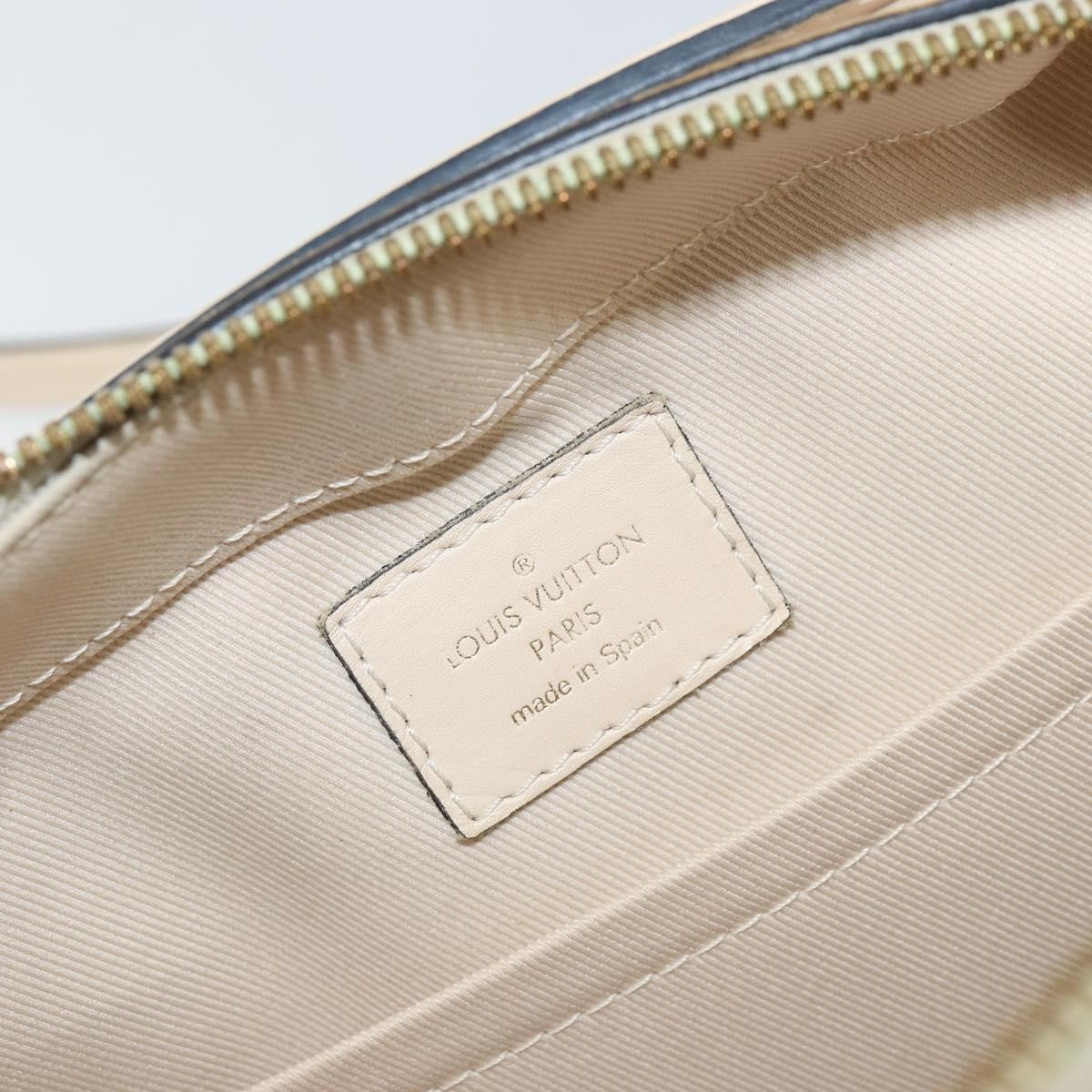 Louis Vuitton Saintonge Handbag Monogram Canvas with Leather, WHITE, CANVAS, Handbag