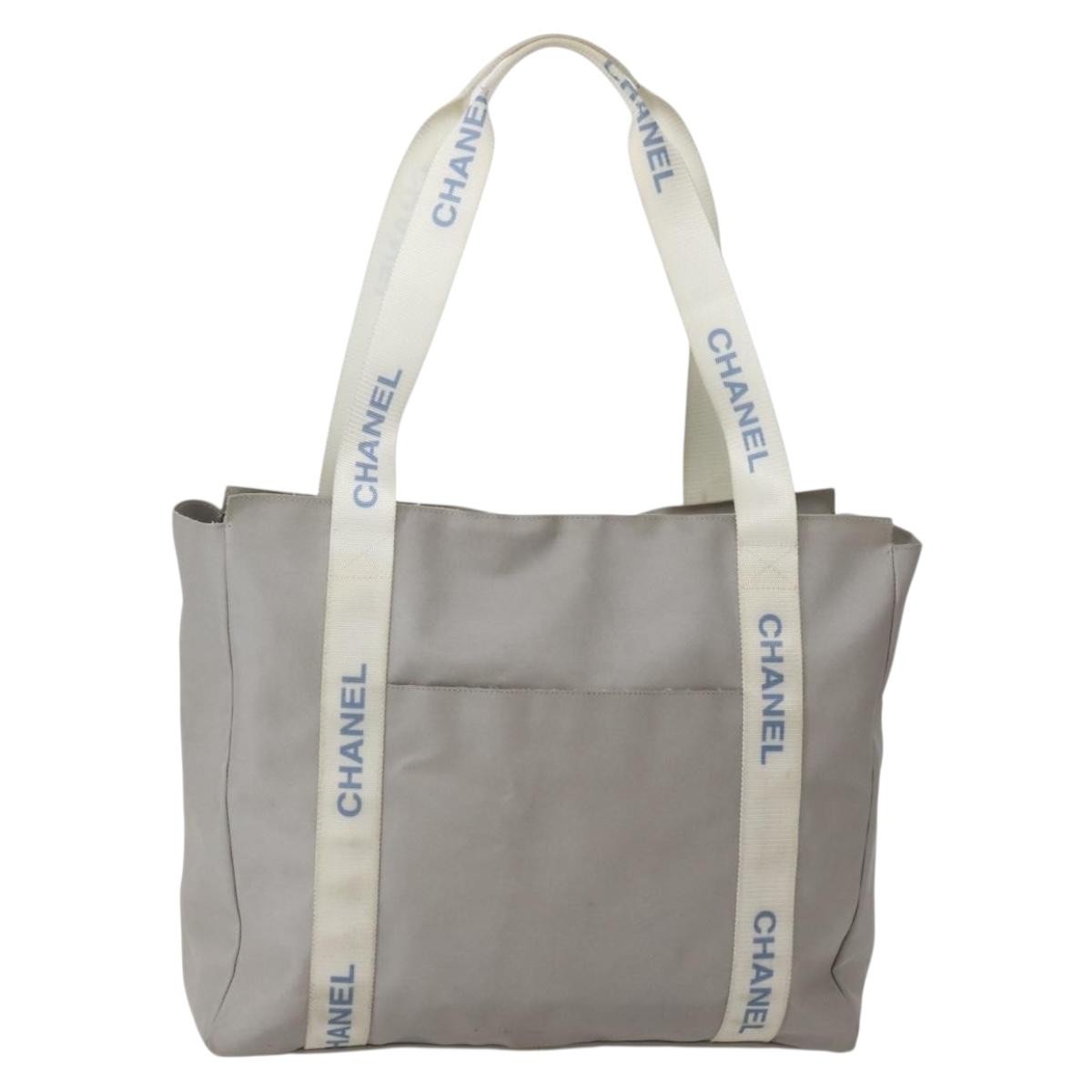 Chanel Sport Line Tote bag Nylon, Gray, Nylon, Tote Bag