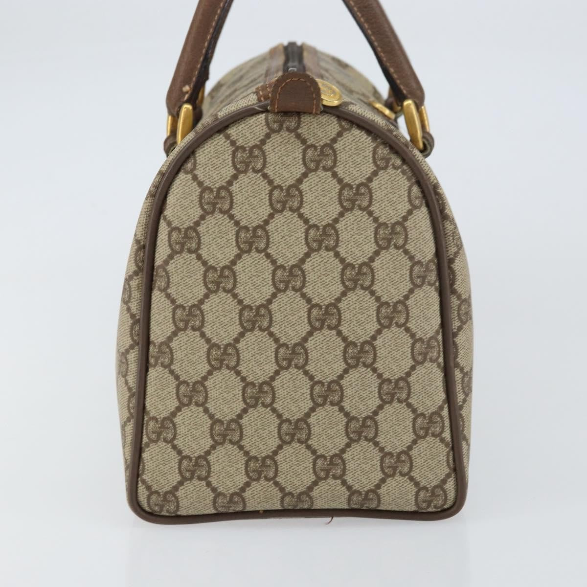Gucci Vintage Duffle Bag GG Coated Canvas, BEIGE, CANVAS, Travel bag