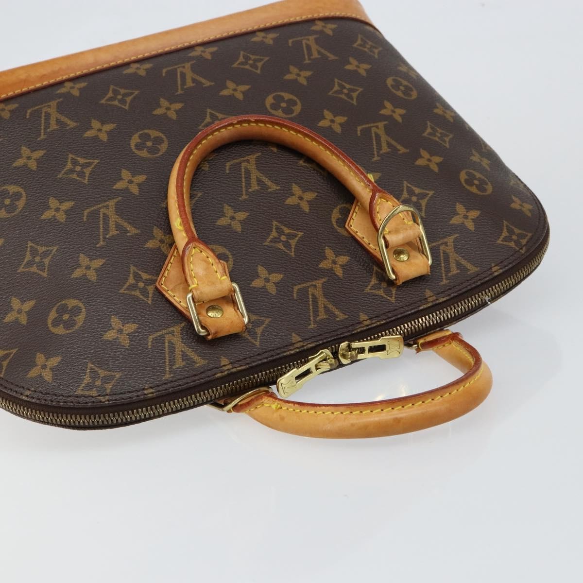 Louis Vuitton Alma Handbag Monogram Canvas, BROWN, CANVAS, Handbag