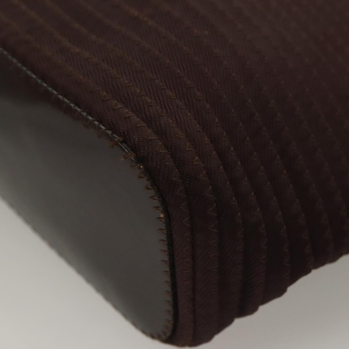 Gucci Vintage Bamboo Handle Tote Nylon, BROWN, SYNTHETIC, Tote bag