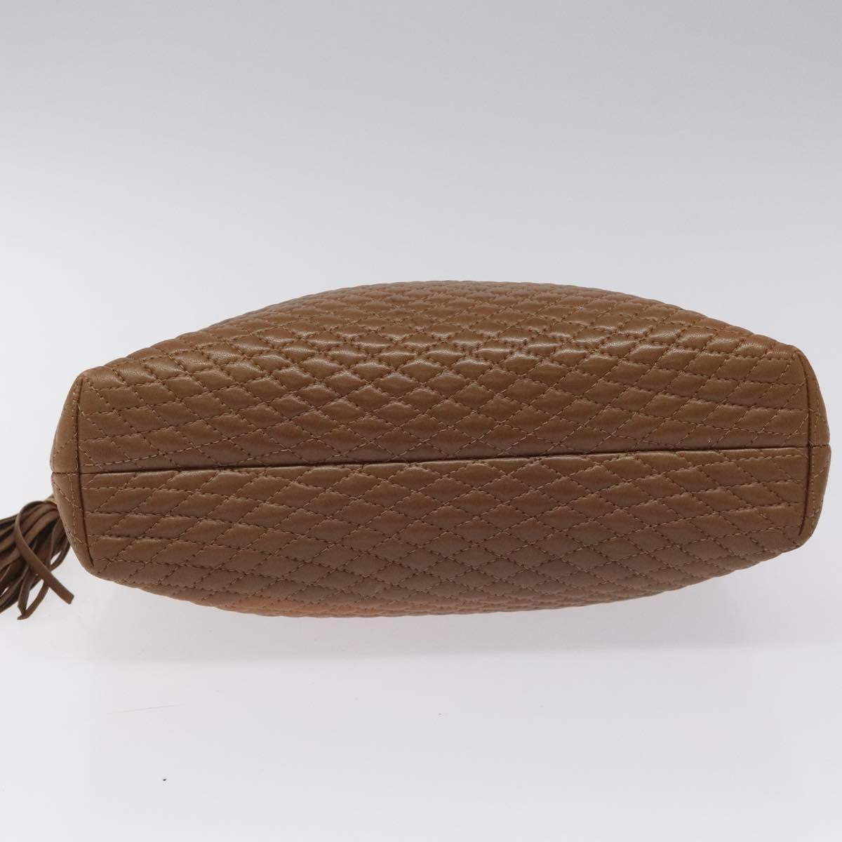 Bally Vintage Handbag Quilted Leather, Brown, Leather, Handbag