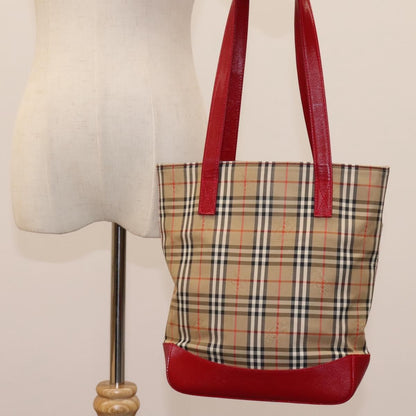 Burberry Nova Check Tote canvas check pattern, BEIGE, CANVAS, Tote bag
