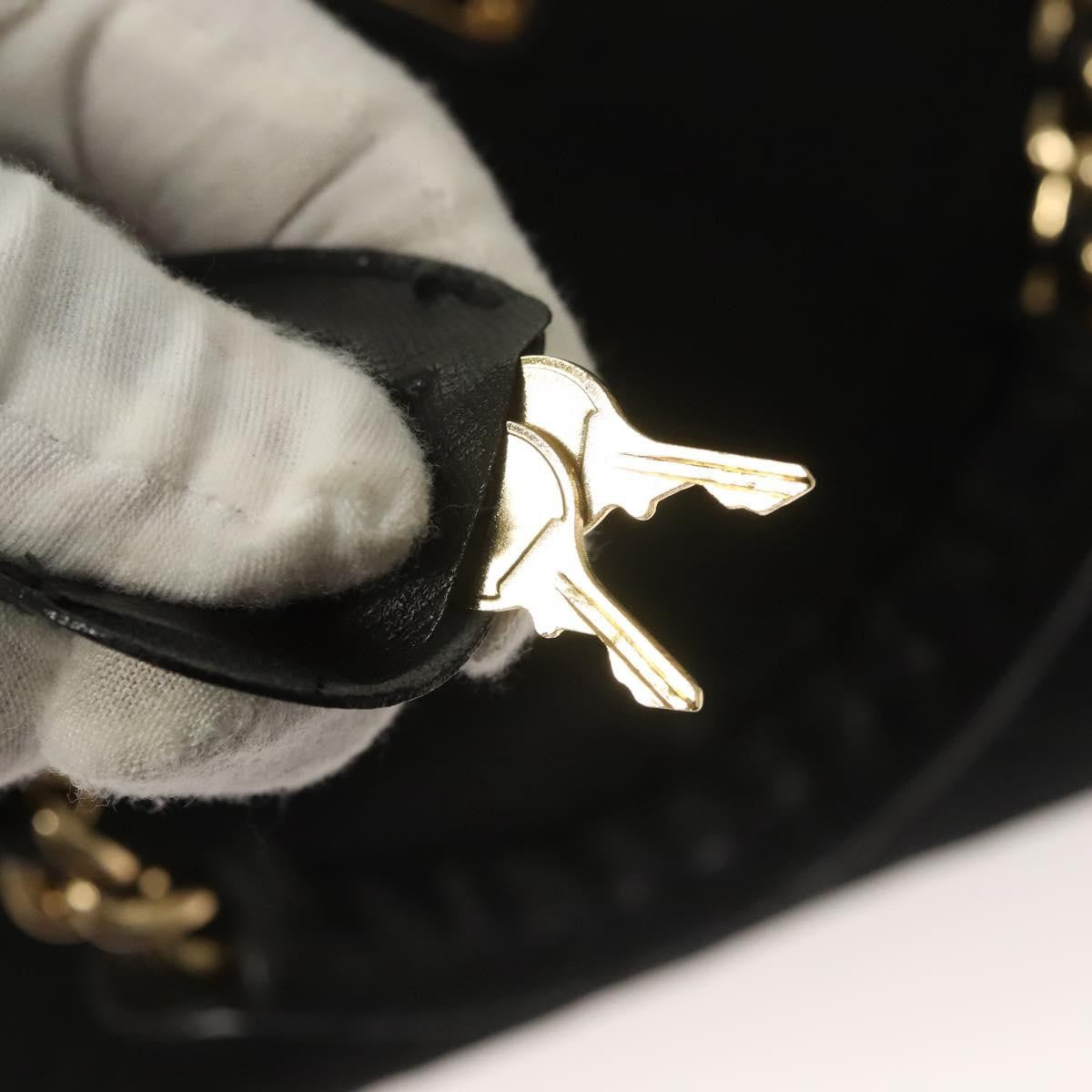 Prada Chain Shoulder Bag Tessuto, BLACK, NYLON, Shoulder bag