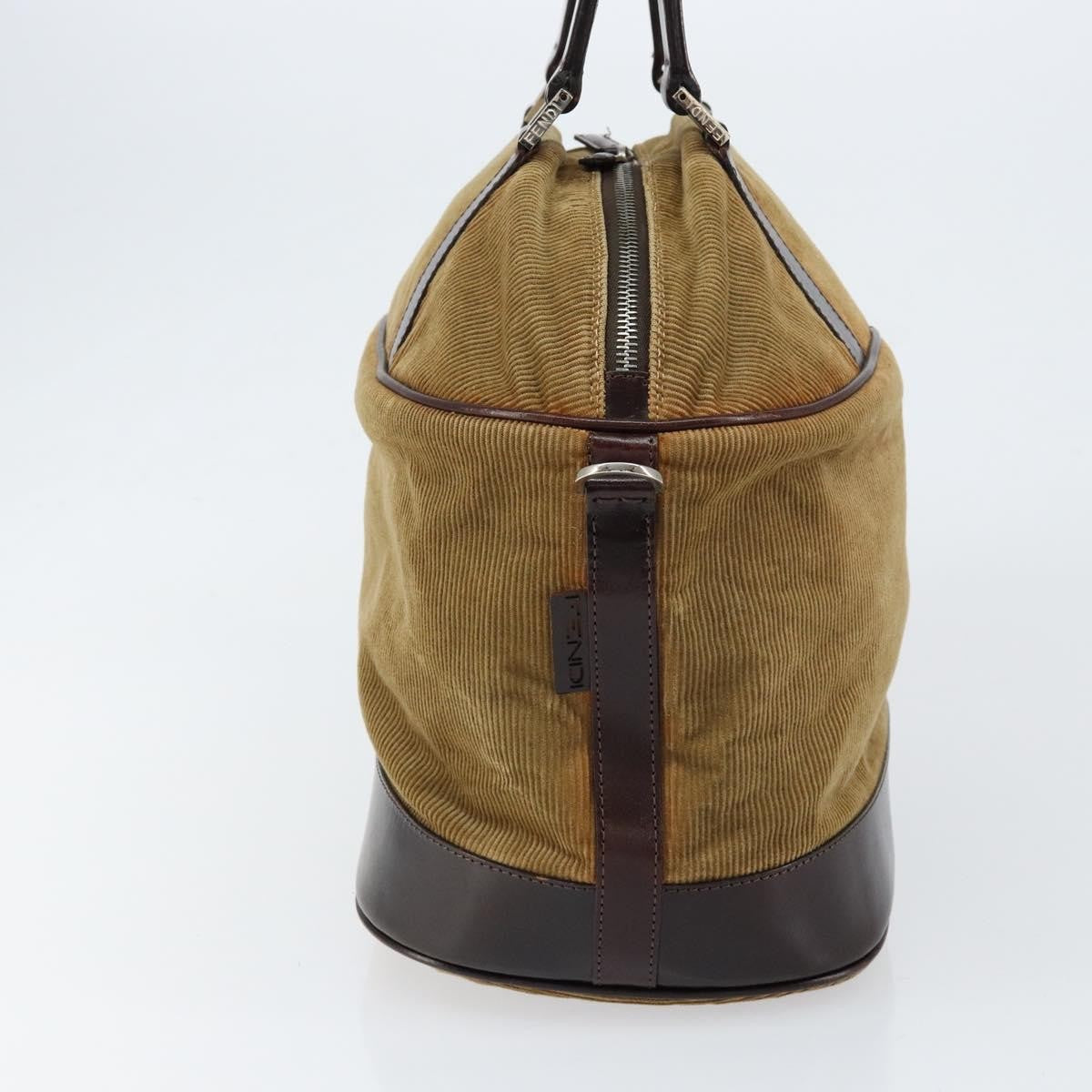 Fendi Vintage Top Handle Bag Velvet, BEIGE, VELVET, Handbag