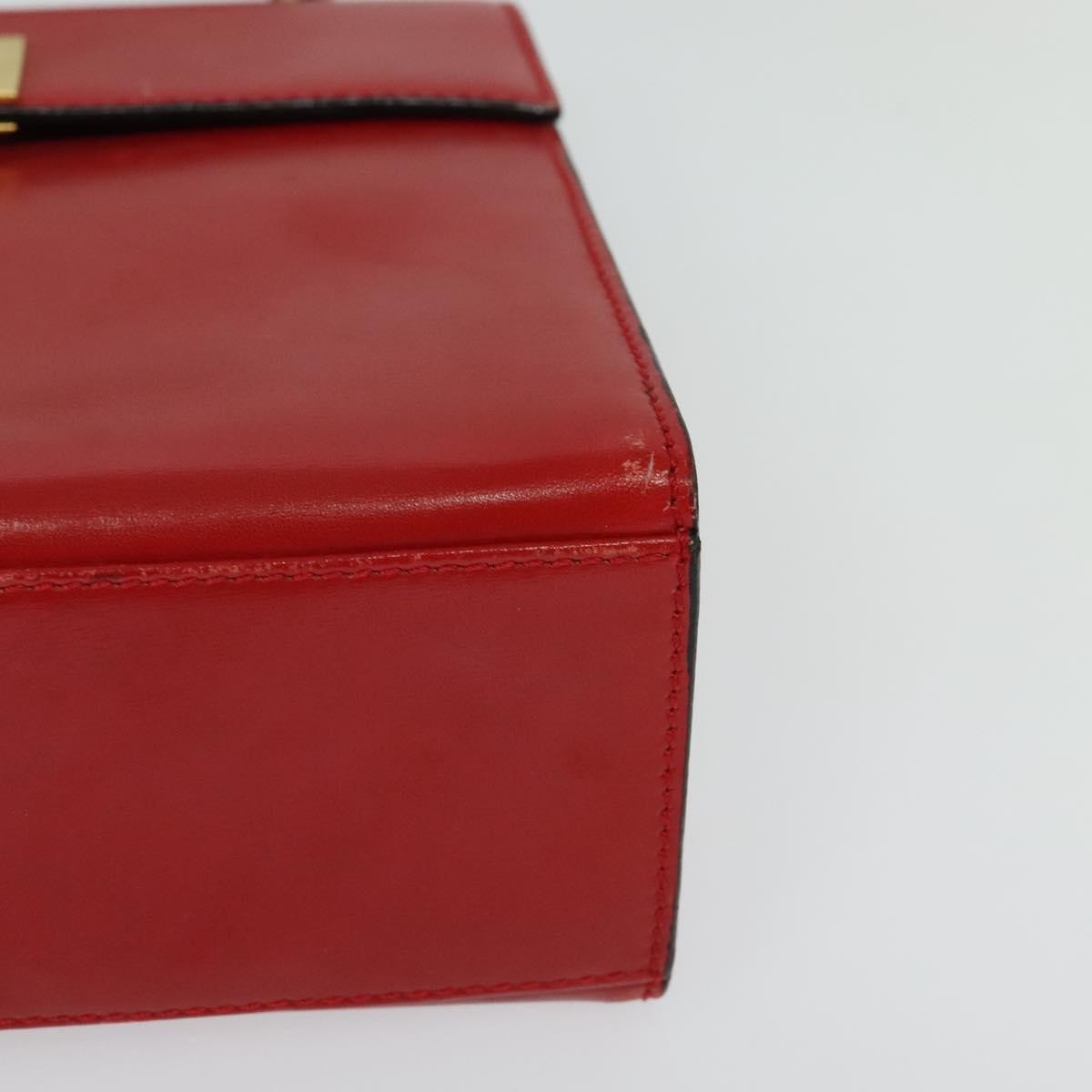 Celine Vintage Logo Top Handle Bag Leather, RED, LEATHER, Handbag