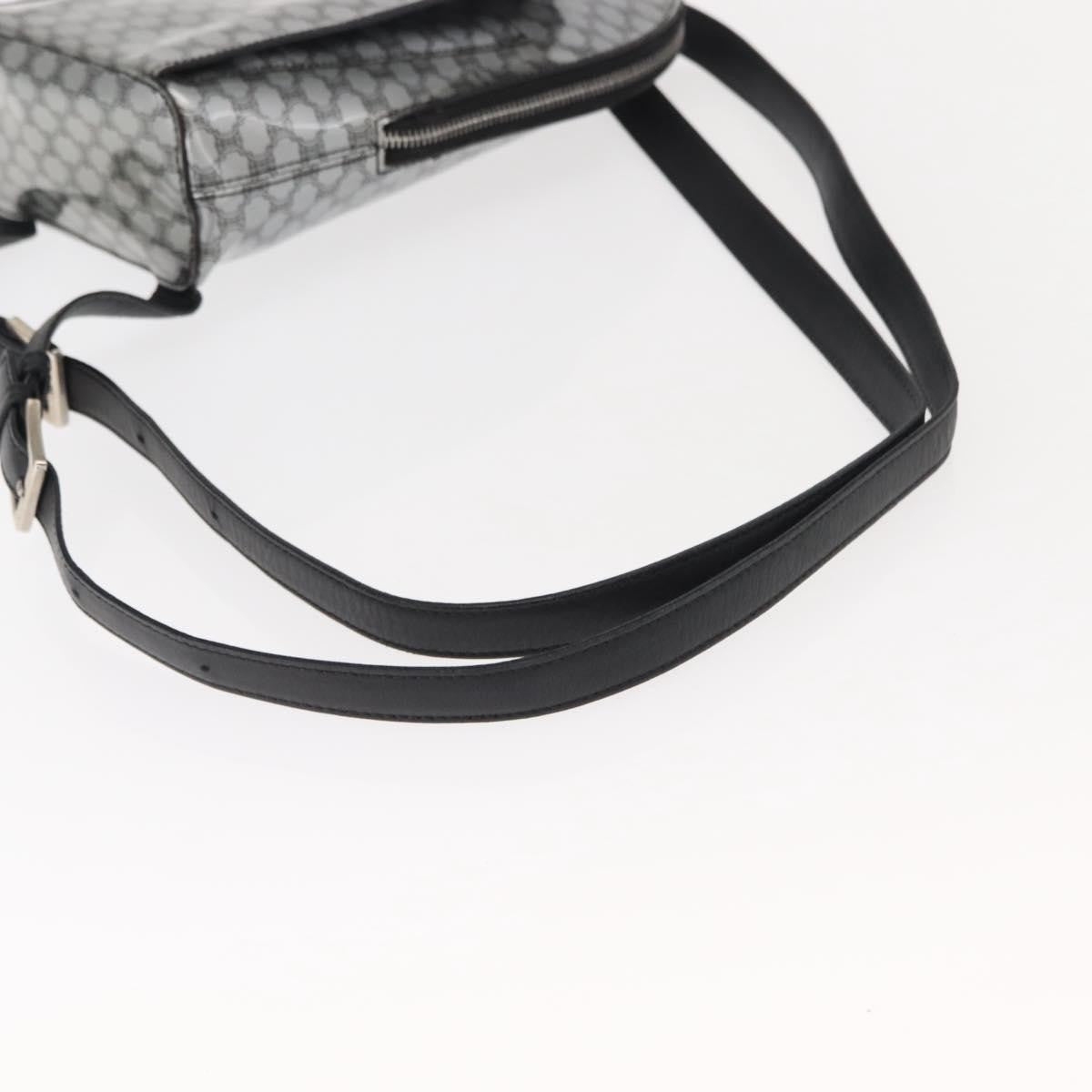 Celine Vintage Macadam Backpack Canvas and Leather, SILVER, PVC, Backpack