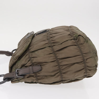 Prada Gaufre Convertible Hobo Tessuto, GRAY, NYLON, Shoulder bag